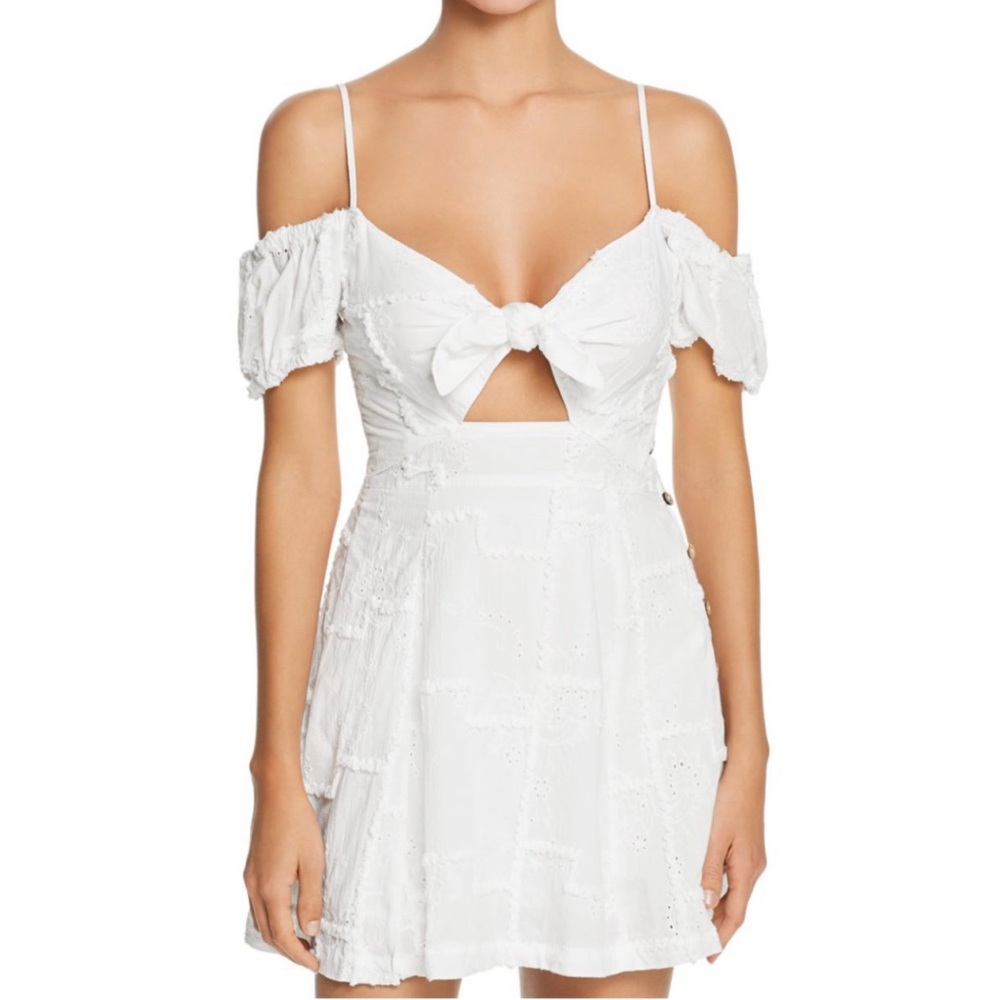 Surf Gypsy Tie-Front White Mini Dress
